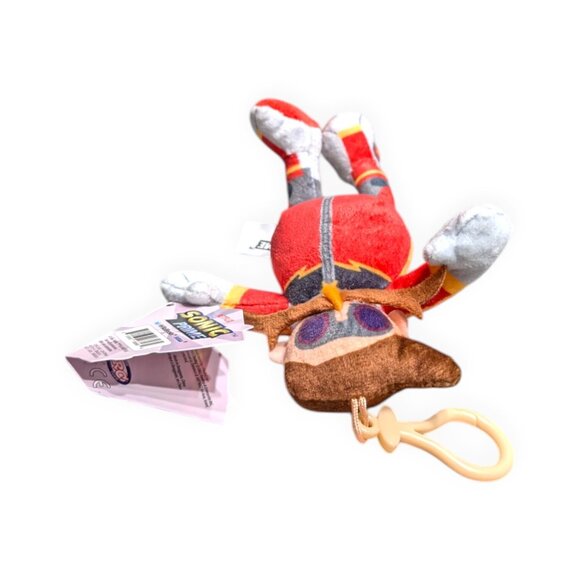 SONIC PRIME NETFLIX Plush Clip-On 15cm 6" Dr. Eggman Keyring Toy - NEW with Tags - Picture 6 of 6